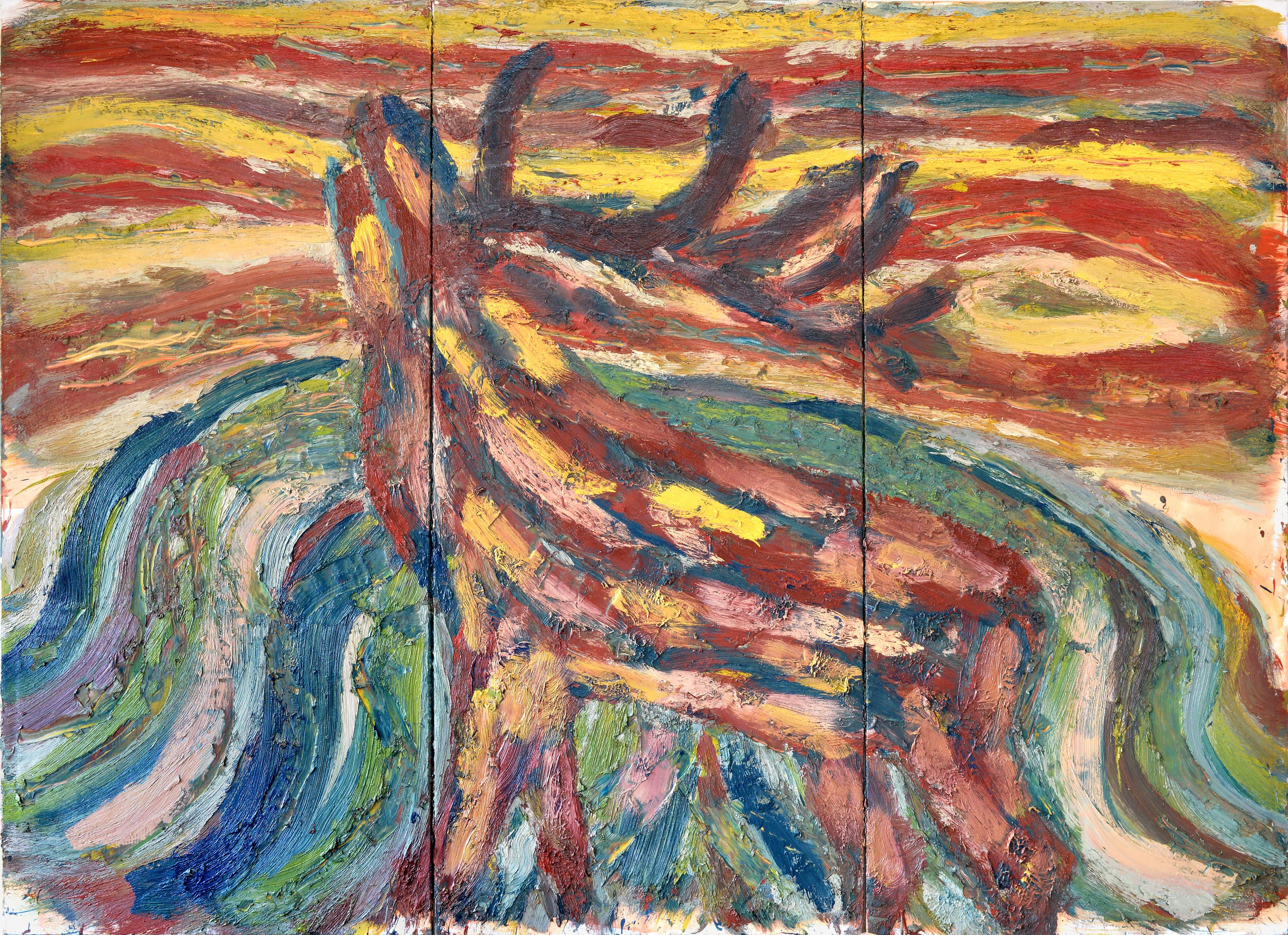 Ingmar Bruhn, o.T., 2023, Öl auf Leinwand, 240x330 cm