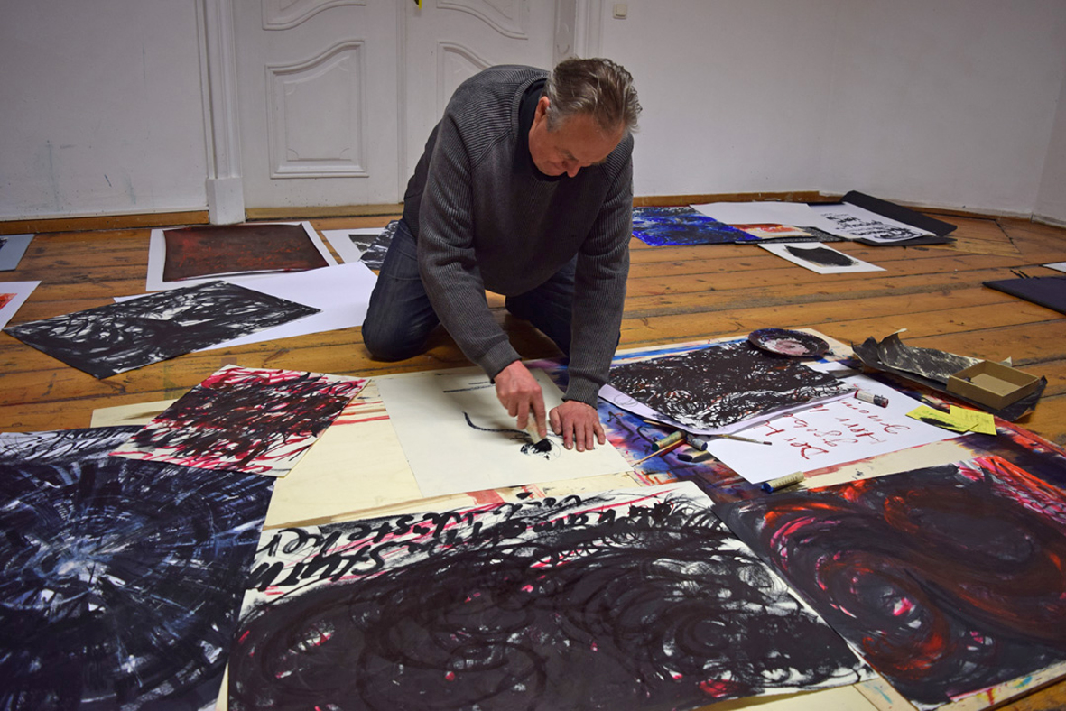 Udo arbeitet im Schloss
